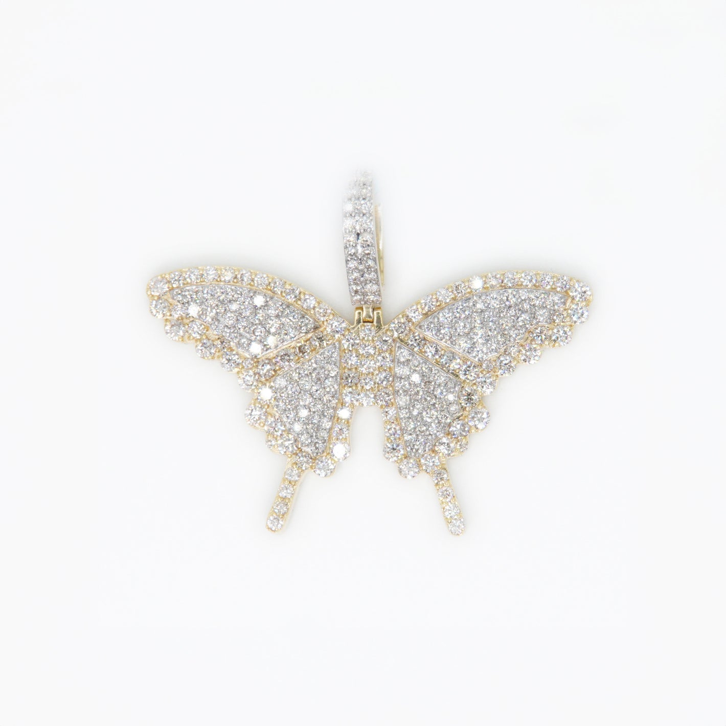 10k Solid Gold VS Diamond Butterfly Pendant - 60003