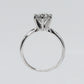 14k Solid White Gold Solitaire Diamond Traditional Engagement Ring