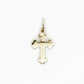 10k Solid Gold Diamond 3D Cross - Solid Back