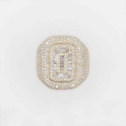14k Solid Gold VVS Baguette Diamond Jumbo Championship Ring