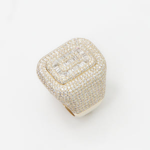 14k Solid Gold VVS Baguette Diamond Jumbo Championship Ring