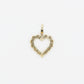 10k Solid Gold Diamond Halo Heart Pendant