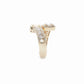 Solid Gold Baguette Diamond Rectangle Cuff Ring
