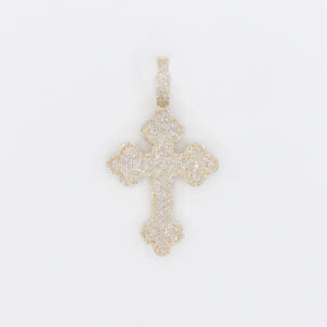10k Solid Gold Diamond Motif Cross