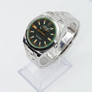 Rolex Milgauss 40mm 116400 Stainless Steel - Green Crystal - Black Dial