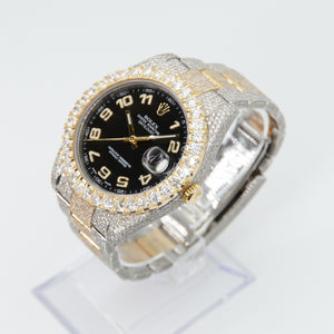 Bustdown Rolex Datejust 41mm 116333 - 18k Gold & Stainless Steel - Full Diamond