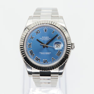 Rolex Datejust 41mm 116334 - Stainless Steel - Blue Roman Dial