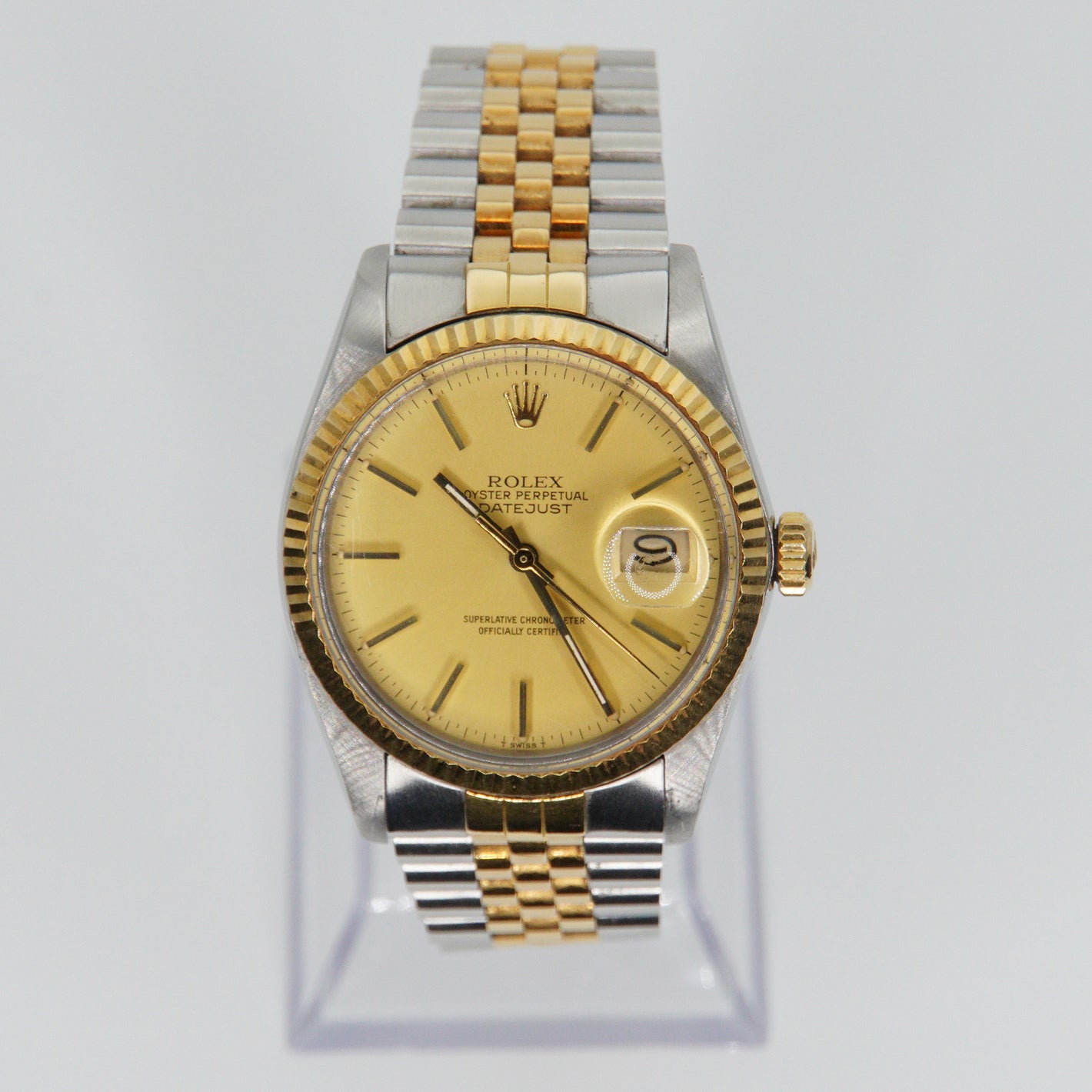 Rolex Datejust 36mm 16013 - 18k Yellow Gold & Stainless Steel - Gold Face
