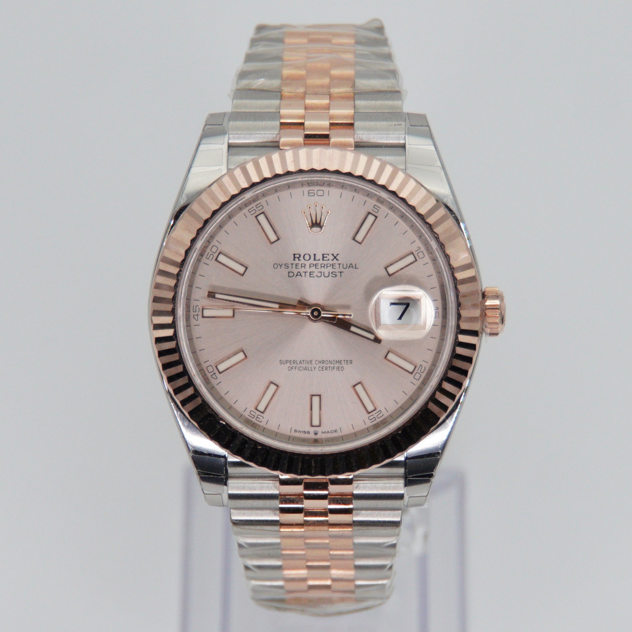 Rolex Datejust 41mm 126331 18k Rose Gold & Stainless Steel Rose Su
