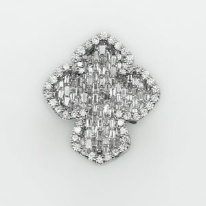 10k Solid Gold Diamond Chandelier Motif Cross Ring - 30169