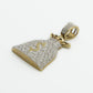 10k Solid Gold Diamond Money Bag Pendant - 60246