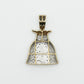 10k Solid Gold Diamond Money Bag Pendant - 60246