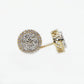 14k Solid Gold 10mm VS1 Diamond 3D XL Cluster Earrings - 50168