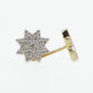 14k Solid Gold 11mm VS1 Diamond Octagram Star Earrings - 50169