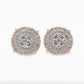 14k Solid Gold 12mm VS1 Diamond XL 3D Cake Earrings - 50173