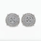 14k Solid Gold 12mm VS1 Diamond XL 3D Cake Earrings - 50173