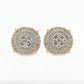 14k Solid Gold 12mm VS1 Diamond XL 3D Cake Earrings - 50173