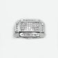 14k Solid Gold Princess Cut Diamond Rectangle Ring - 30178