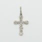 14k Solid Gold VS1 Diamond 2" Cluster Cross - 60247