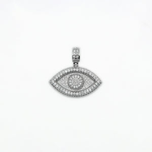 14k Solid Gold Diamond 3D Evil Eye Pendant - 60248