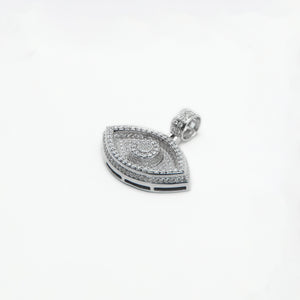 14k Solid Gold Diamond 3D Evil Eye Pendant - 60248