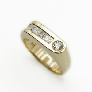 14k Solid Gold VS Diamond Trigger Ring - 30173