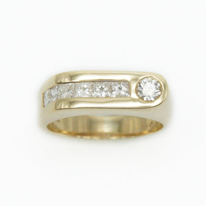 14k Solid Gold VS Diamond Trigger Ring - 30173