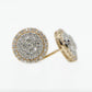 14k Solid Gold 14mm VS1 Diamond XL Cake Earrings - 50178