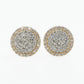 14k Solid Gold 14mm VS1 Diamond XL Cake Earrings - 50178