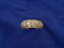 Load image into Gallery viewer, 14k Solid Gold Baguette Diamond Square Cluster Band