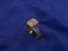 Load image into Gallery viewer, 14k Solid Gold VS Diamond Square Engagement Ring Set