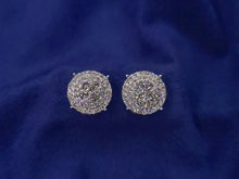 Load image into Gallery viewer, 14k Solid Gold 12mm VS1 Diamond Cluster Earrings
