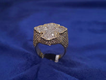 Load image into Gallery viewer, 10k Solid Gold Baguette Flooded Diamond XL Motif Cross Ring