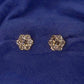 14k Solid Gold 7mm Flower VS Diamond Earrings