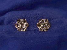 Load image into Gallery viewer, 14k Solid Gold 8.5mm Flower VS Diamond Earrings