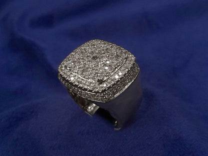 10k Solid Gold Diamond Men's Championship Cluster Ring