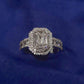 14k Solid Gold VS Pie-Cut Emerald Diamond Engagement Ring - 30029
