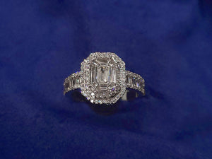 14k Solid Gold VS Pie-Cut Emerald Diamond Engagement Ring