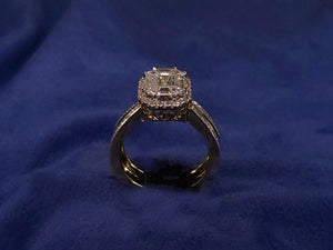 14k Solid Gold VS Pie-Cut  Emerald Diamond TRANSFORMING Engagement Ring