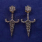 14k Gold Custom VS Diamond Dagger Diamond Earrings
