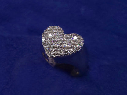 10k Solid Gold Diamond Heart Ring - 30008