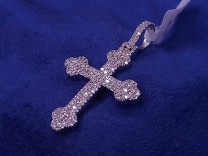 14k Solid Gold Motif Cross Pendant
