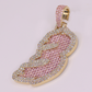 10k Gold Lab Diamond Custom 3 Pendant - 60647