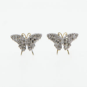 14k Solid Gold 13mm VS1 Diamond Chandelier Butterfly Earrings - 50182