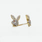 14k Solid Gold VS1 Diamond Playboy Earrings - 50184