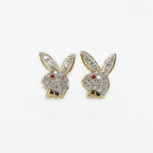 14k Solid Gold VS1 Diamond Playboy Earrings - 50184