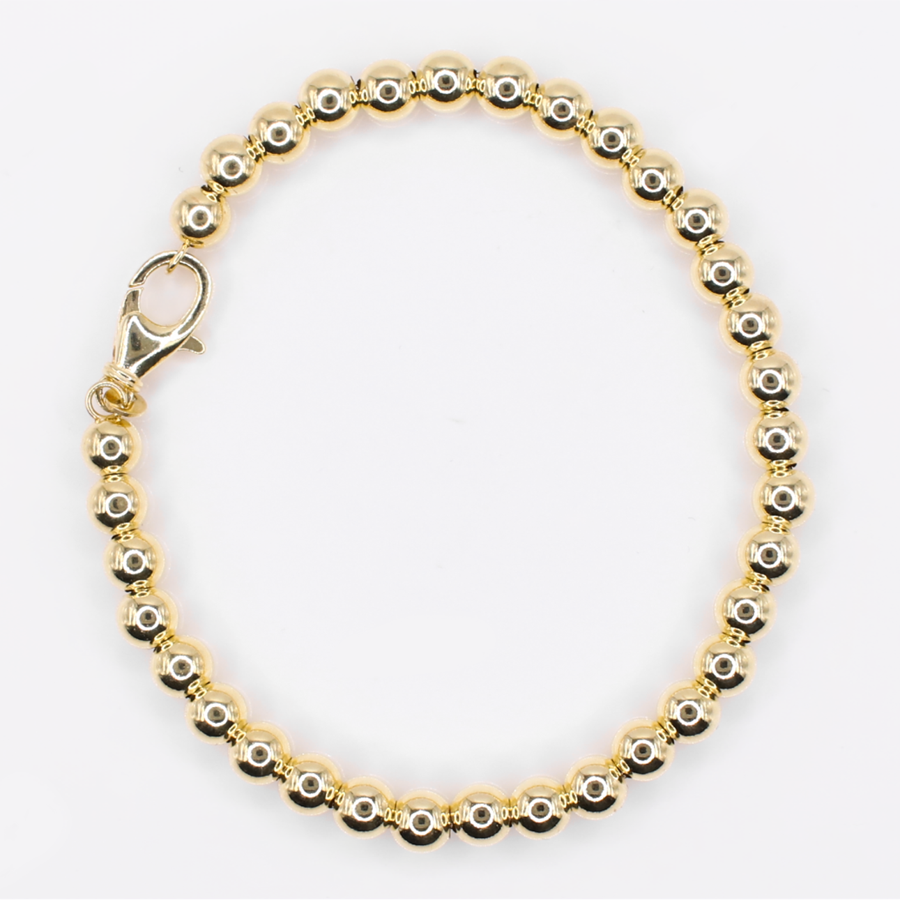 10k Hollow Gold Bead Bracelet - 20212