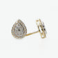 14k Solid Gold 10mm VS1 Diamond Pear Shaped Earrings - 50186