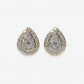 14k Solid Gold 10mm VS1 Diamond Pear Shaped Earrings - 50186