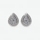 14k Solid Gold 10mm VS1 Diamond Pear Shaped Earrings - 50186